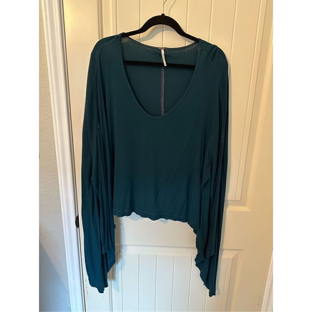 Free People Scoop Neck Oversized Flowy Women’s Top Size M OB476942